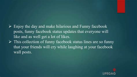 FUNNY FACEBOOK STATUSES | PPTX