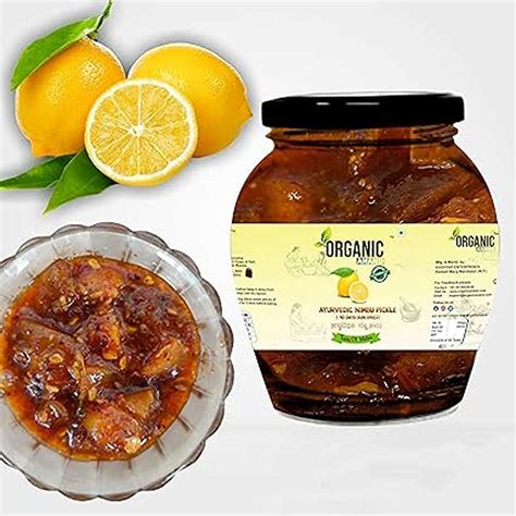 Organic Anand Homemade Ayurvedic Lemon Pickle (40 Days Sun Dried) 350g ...