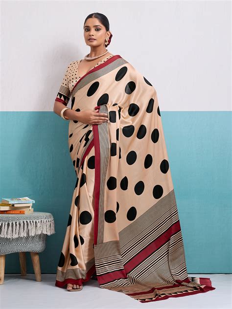 Printed Satin Saree – mbz.in