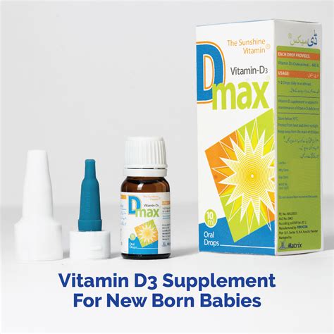 Dmax® Drops Vitamin D 400IU for New Born Babies - Matrix Pharma | Daraz.pk