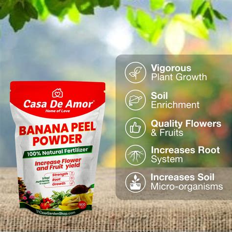 Casa De Amor Banana Peel Powder Fertilizer for Plants, Natural Bloom B