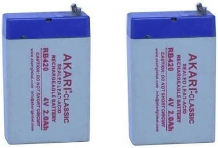Luvik Combo of 2 Pcs 4 Volt Battery/Sealed Lead Rechargeable Battery ...