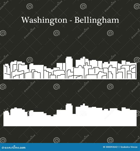 Bellingham, Washington City Silhouette Stock Illustration ...