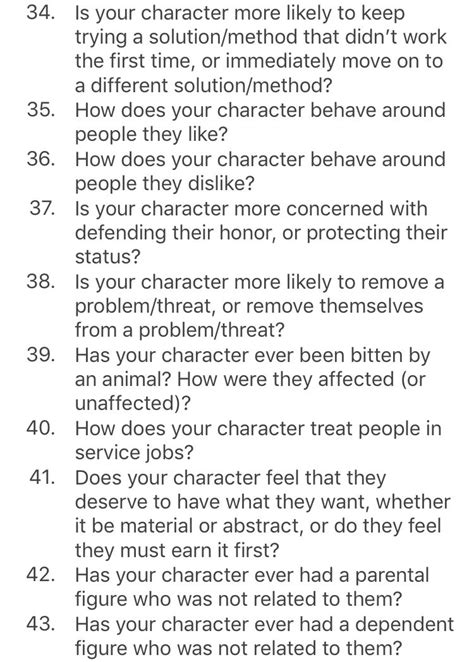 Character Development Questions 的图像结果