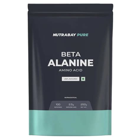 Nutrabay Pure 100% Beta Alanine - Unflavoured, 250g : Amazon.in: Health ...