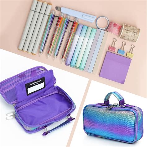 Buy EOOUT Big Capacity Pencil Case Large Storage Mermaid School Office ...