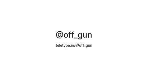 @off_gun — Teletype