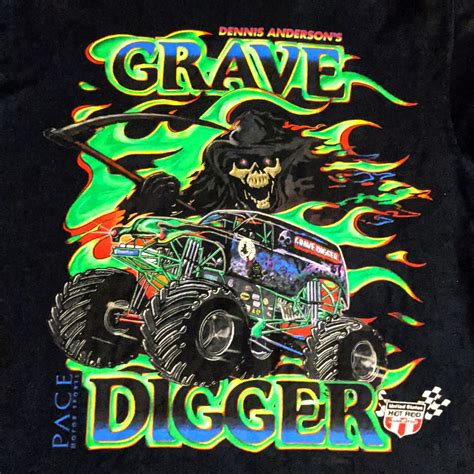All Sport Shirts | Ultra Rare Grave Digger Shirt | Color: Black/Green ...