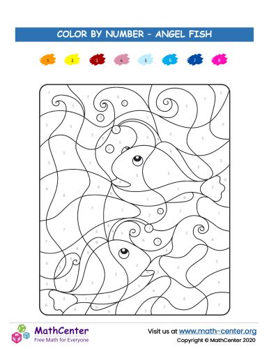 Pre-Kindergarten Coloring Activities: Color by Number | Math Center