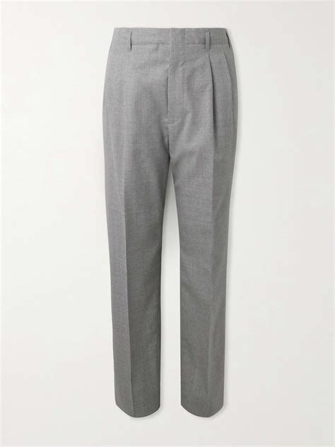 BRUNELLO CUCINELLI Tapered Pleated Wool Trousers for Men | MR PORTER