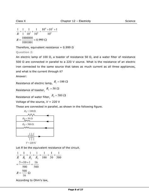Image result for Science Class 10 Chapter 12 Electricity NCERT Example 12.5