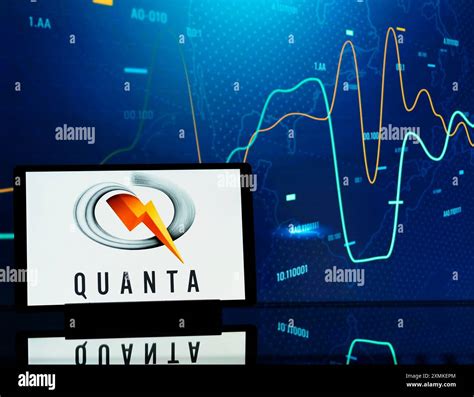 In this photo illustration, a Quanta Services, Inc. logo seen displayed on a tablet Stock Photo ...
