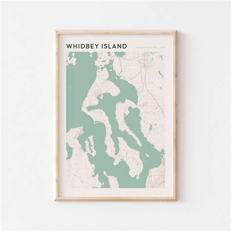 Whidbey Island Map Poster, Whidbey Island Print, Whidbey Island Poster ...
