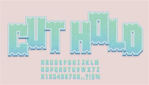 Cut hold style font alphabet. | Premium Vector