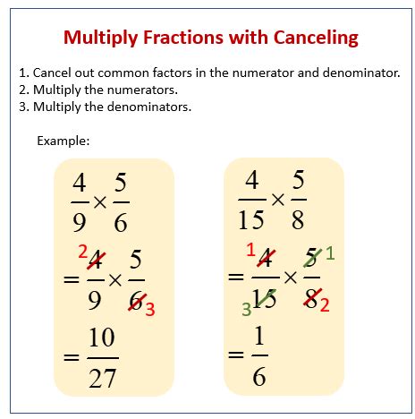 How to Multiply Fractions Simplify 的图像结果