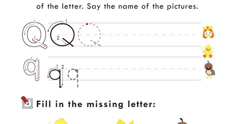 Activity Worksheet -2 Letter -Q-