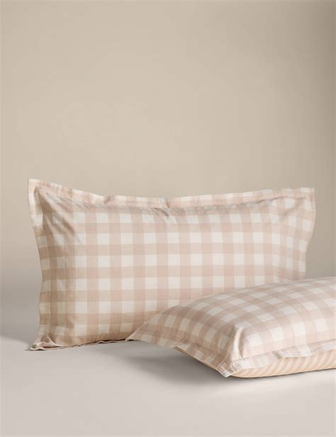 Pure Cotton Gingham Bedding Set | M&S | M&S