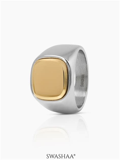 Buy Drax Square Signet Men's Ring Online | Swashaa