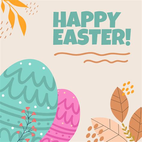 Free Happy Easter Clipart Template to Edit Online