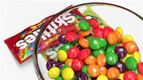 Skittles Candies in Bowl with Package 3D | 3D Molier International