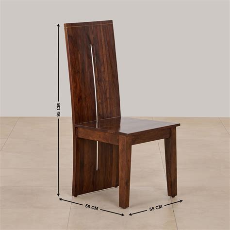 Buy (Refurbished) Sattva Set of 2 Sheesham Wood Dining Chairs - Brown ...