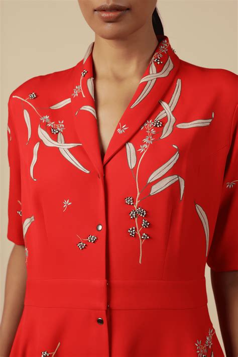 Eucalyptus Shawl Collar Dress – Shahin Mannan