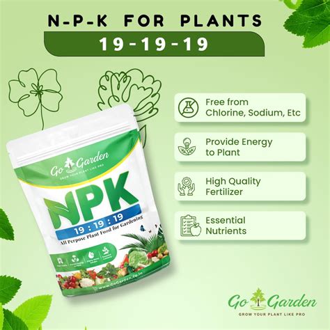 Go Garden NPK 19 19 19 Fertilizer for Plants and Gardening Purpose (45