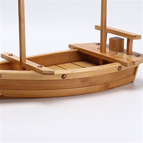 Japanese Cuisine Sashimi Boat Plate Wooden Serving Tray for Restaurant ...