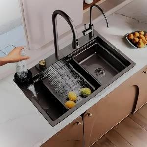 Q-IMAGE Nano Stainless Steel Handmade Kitchen Sink with Integrated ...