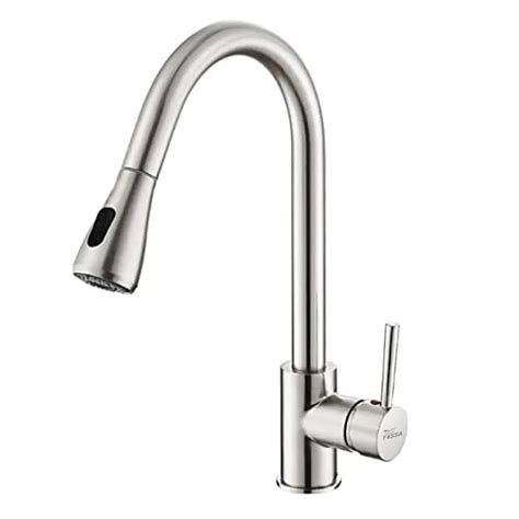 Fossa Kitchen Sink Mixer Tap with Pull Down Sprayer, Single Handle High ...