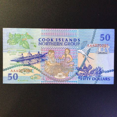 Yahoo!オークション - World Paper Money COOK ISLANDS 50 Dollars【19...