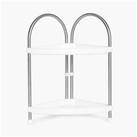 Buy 2 Tier Stainless Steel Corner Rack from Home Centre at just INR 799.0