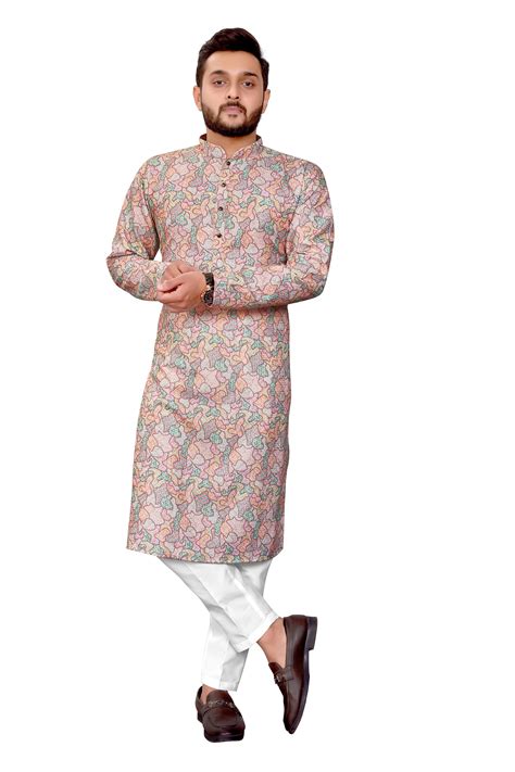 Men Embroidered Cotton Kurta - cream – Chhoro Chhori
