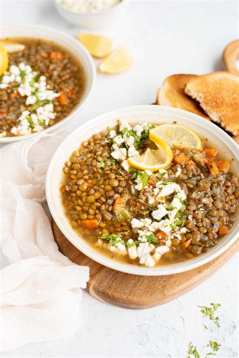 Greek Lentil Soup (Fakes) - Healthy Green Kitchen
