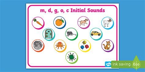 EYFS m, d, g, o, c Initial Sounds Activity (teacher made)