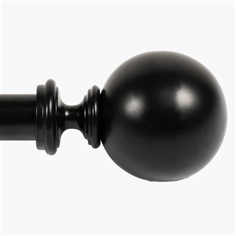 Buy DECO WINDOW Extendable Single Curtain Rod - 25mm, Black (44-120in ...