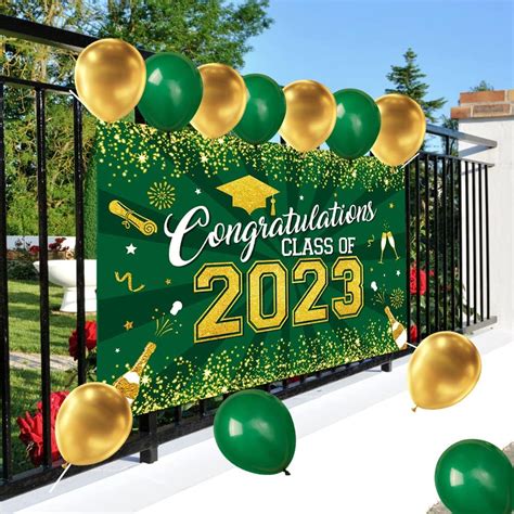 Buy XIMISHOP 13pcs Graduation Party Decorations 2023，Green Gold ...