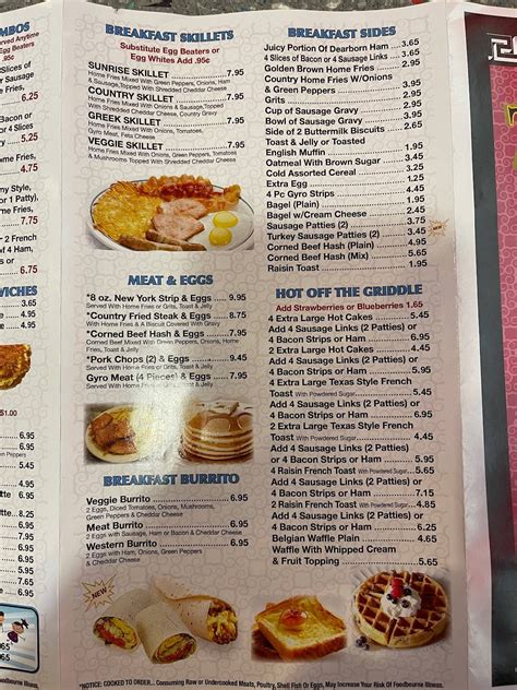 Menu at Zorba's Coney Island restaurant, Riverview, Fort St