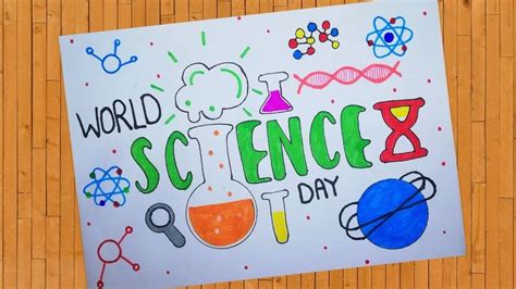 World Science day poster drawing || How to draw Science day poster ...