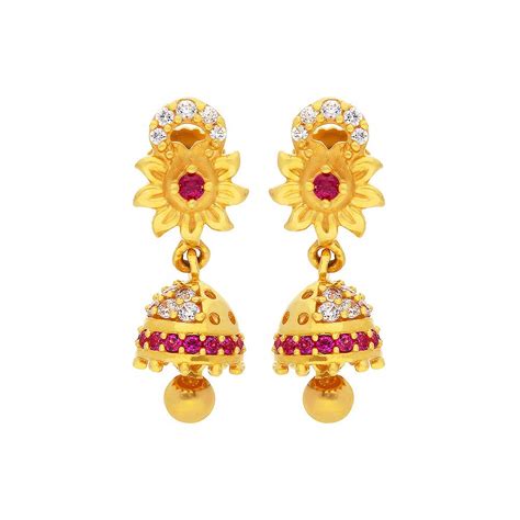Buy Bhima Jewellers 22k (916) Yellow Gold metal PARTY WEAR 22K Stud ...