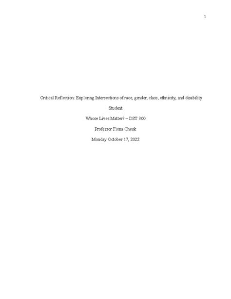 Critical Reflection Assignment 的图像结果