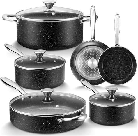 Fadware Pots and Pan Set, Induction Hob Pan Set Non-Stick, Nonstick ...