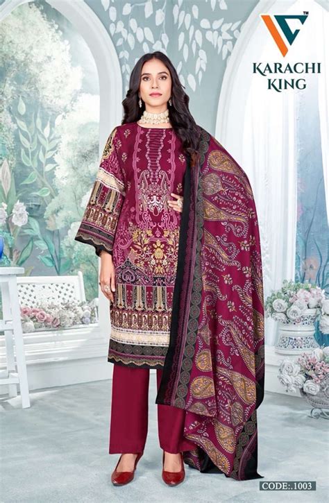 VANDANA???? CREATION KARACHI? KING?? VOL 1 COTTON DRESS MATERIALS AT ...