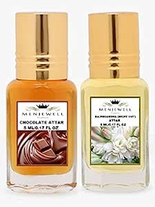 Menjewell Chocolate And Rajnigandha Attar Combo For Men & Women (Pack ...