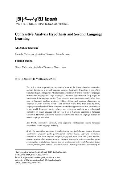 Image result for Contrastive Analysis Hypothesis Second Language