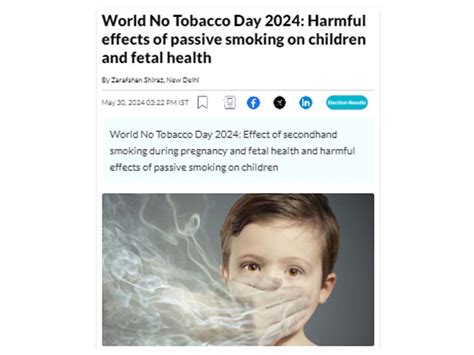 World No Tobacco Day 2024: Harmful effects of passive smoking on ...