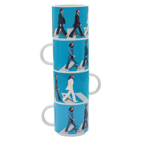 Buy Vandor The Beatles Abbey Road 4 Piece Ceramic Stacking Mug Set ...