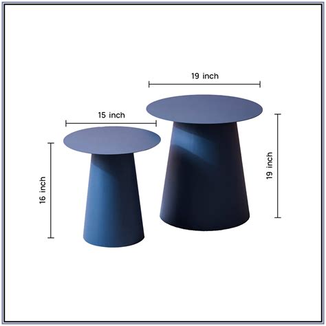 Buy Blue Earthy End Table Set Online at Best Price in India | Nestroots