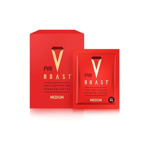 PVR VRoast, Pour Over Coffee, Medium Roast, 10 bags x 10g each (100g ...