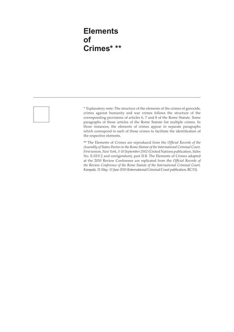 SOLUTION: Elements of crimes - Studypool